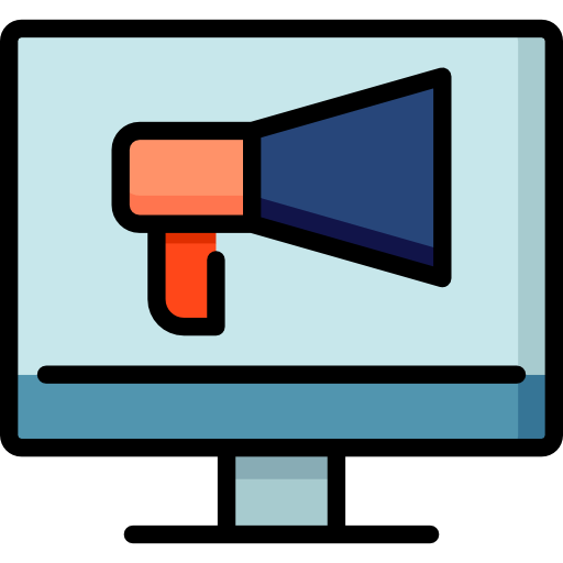Icon showing a bullhorn to indicate paid advertising