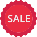 Red icon with the word "Sale"