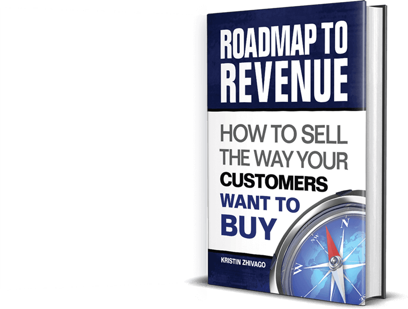 Cover spread of the Roadmap to Revenue book written by Kristen Zhivago