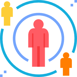 Icon of colored circles with human figures