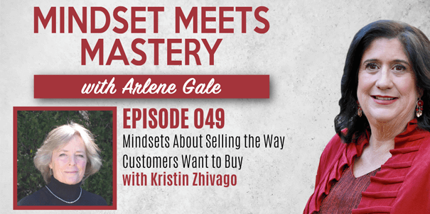 Banner showing Arlene Gale and Kristin Zhivago for a Mindset Meets Master podcast